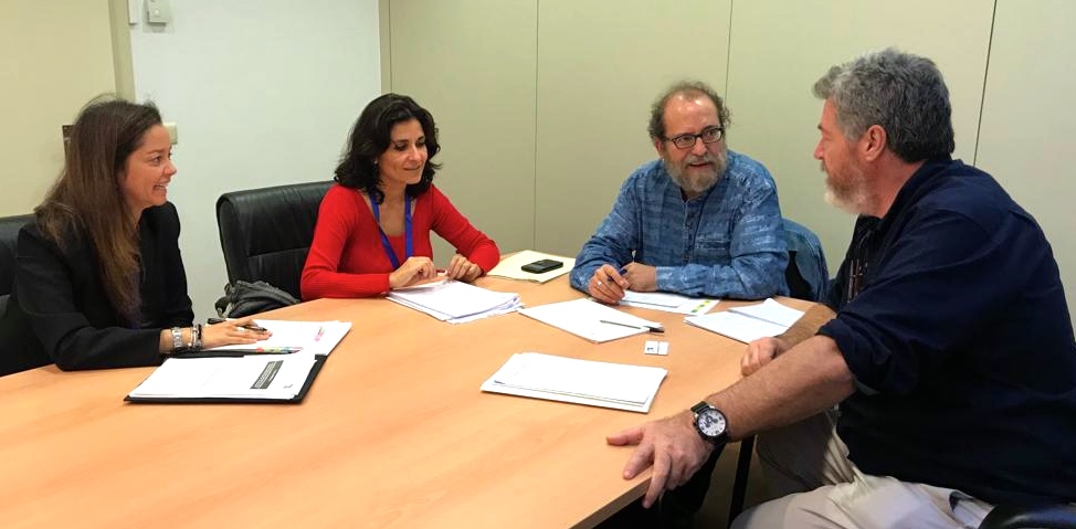 Juantxo López Uralde de Unidos Podemos junto a Chesús Yuste, Anna Mulà y Conny Duarte