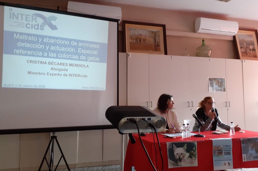 Un momento de la conferencia de Cristina Bécares